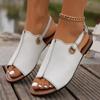 Women's Sandals Summer  Trends  Buckle Women's Outdoor Beach Roman Shoes Simple Handmade  Brand Women's Shoes