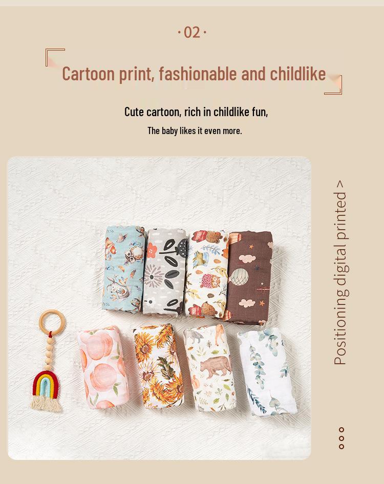Kangobaby Bamboo Cotton Muslin Swaddle Blanket for Newborns