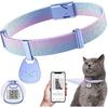 Cat Collar with QR Code Name Tag, Breakaway Kitten Collar for Boy & Girl Cats, Ultra Soft Elastic Adjustable Band, Safety Break Away Buckle,