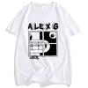ALEX G Tričko s oknem Světlomety Album Potisk Trička Léto Krátký rukáv Volné Tričko O-výstřih Móda Pánské Dámské Oblečení