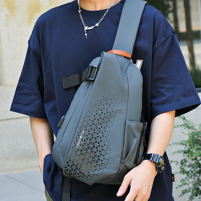 Men's Chest Bags Cloth Casual Crossbody Bag Sports Messenger Bag Travel Outdoor Waterproof Shoulder Bags Sling Bag Waist Bag
