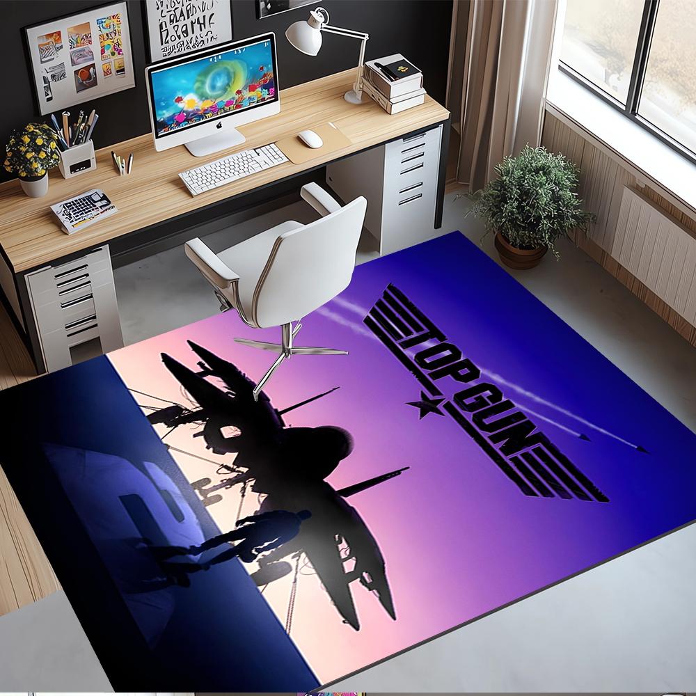 Top Gun Printed Carpet Rug for Office Chair Living Room Bedroom Kitchen Room Decor Gifts