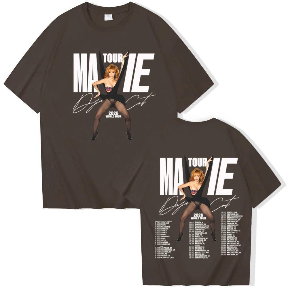 Doja Cat Ma Vie World Tour Graphic Print T-shirt Man Woman Harajuku O-neck Casual Cotton Shirt Oversized Gift
