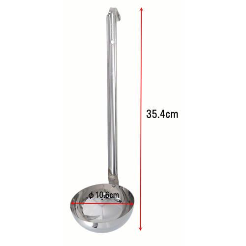 Takagi Stainless Steel Ladle with Handle, 270cc, Silver, for Soups, Sauces, Serving, and Cooking, Made in Japan by Takagi