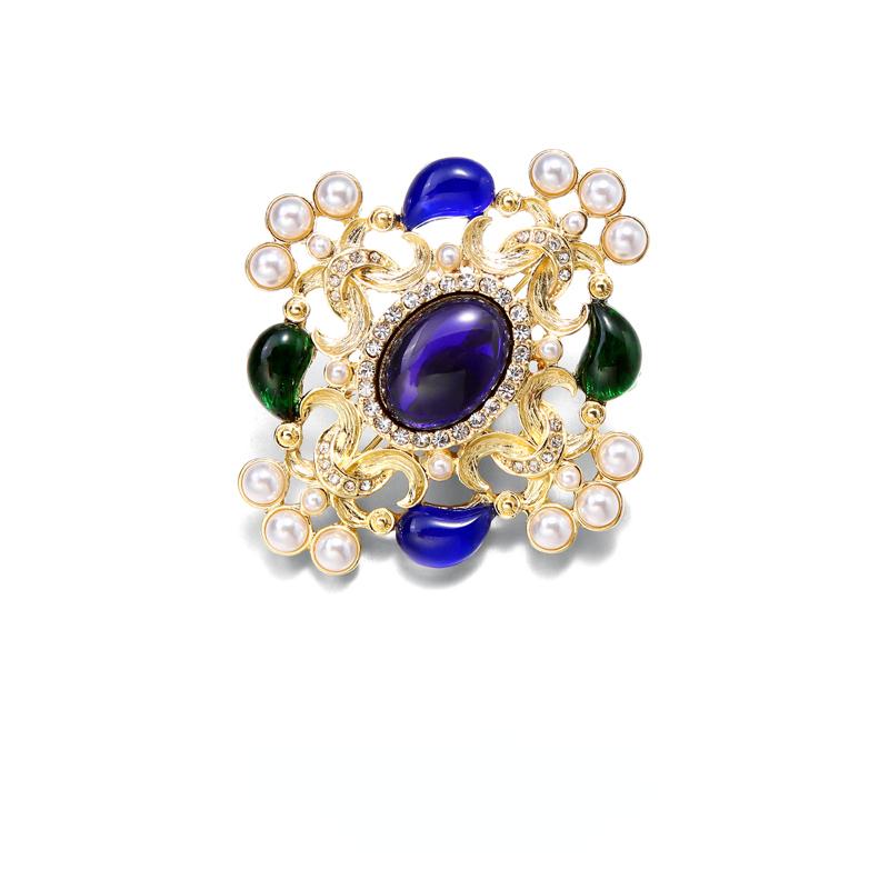 

Классические барочные броши-кресты со стразами и эмалью для женщин, изысканные жемчужные корсажи, высококачественные винтажные значки для одежды