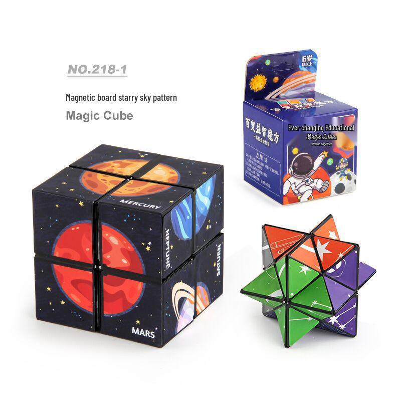 3D Cross-Border Starry Sky Magic Cube: Variational and Infinite Decompression Two-in-One