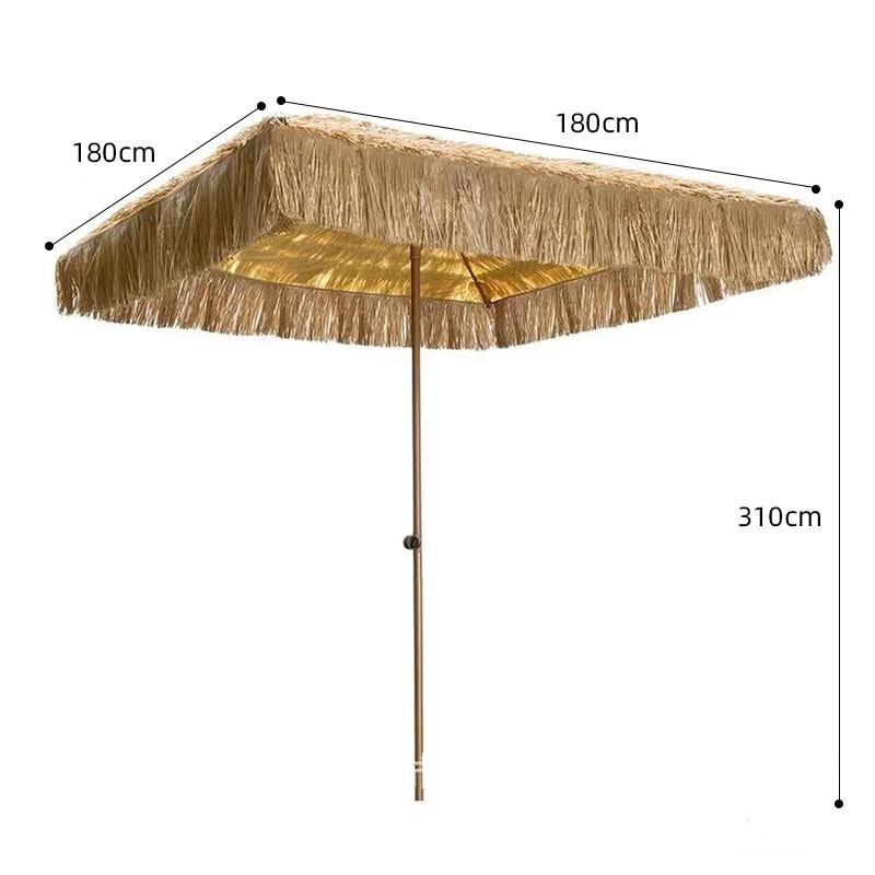 JNL Outdoor Artificial Thatch Sunshade Umbrella