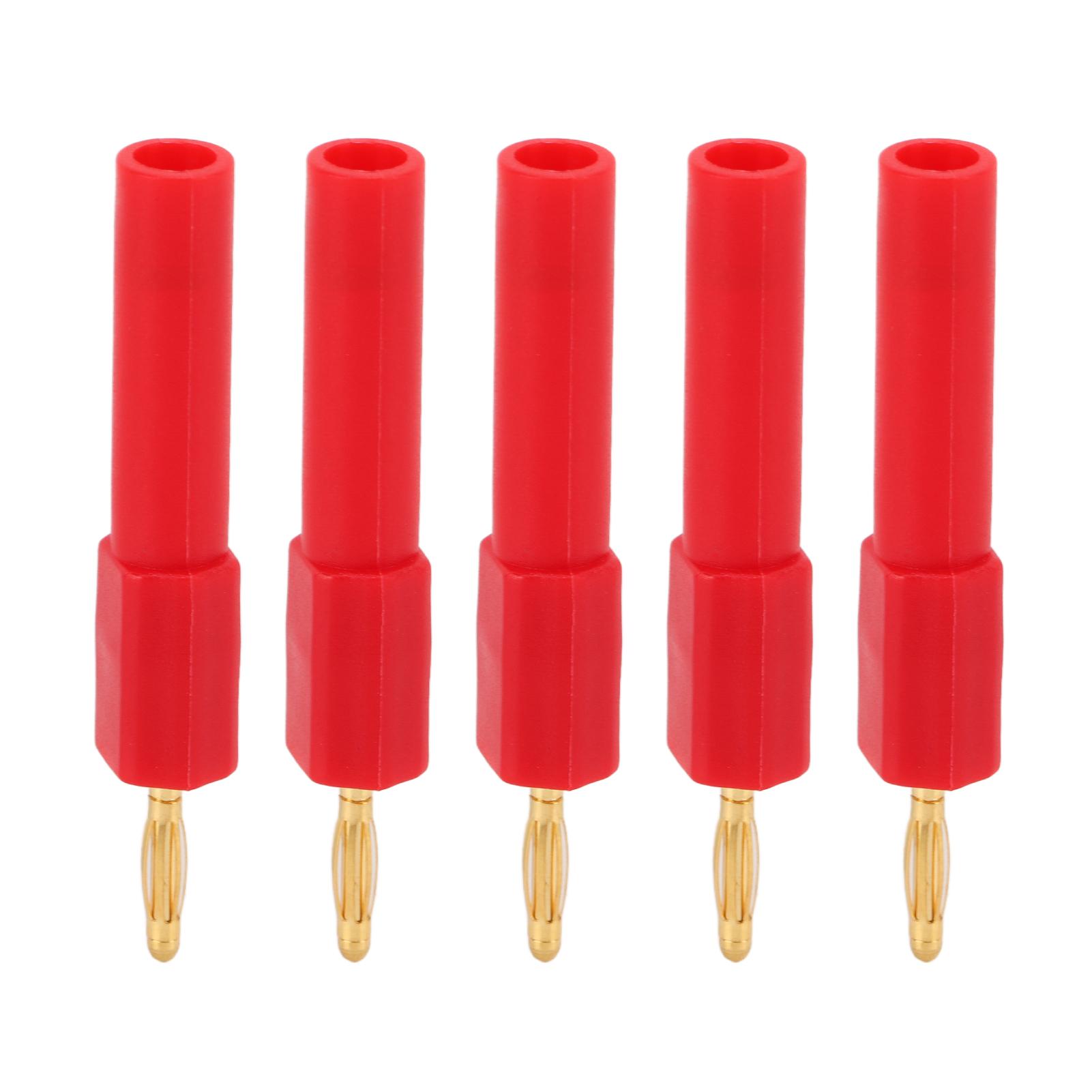 

5Pcs Convert Banana Plug Strong Connectivity Good Conductivity 2mm to 4mm Conversion Banana