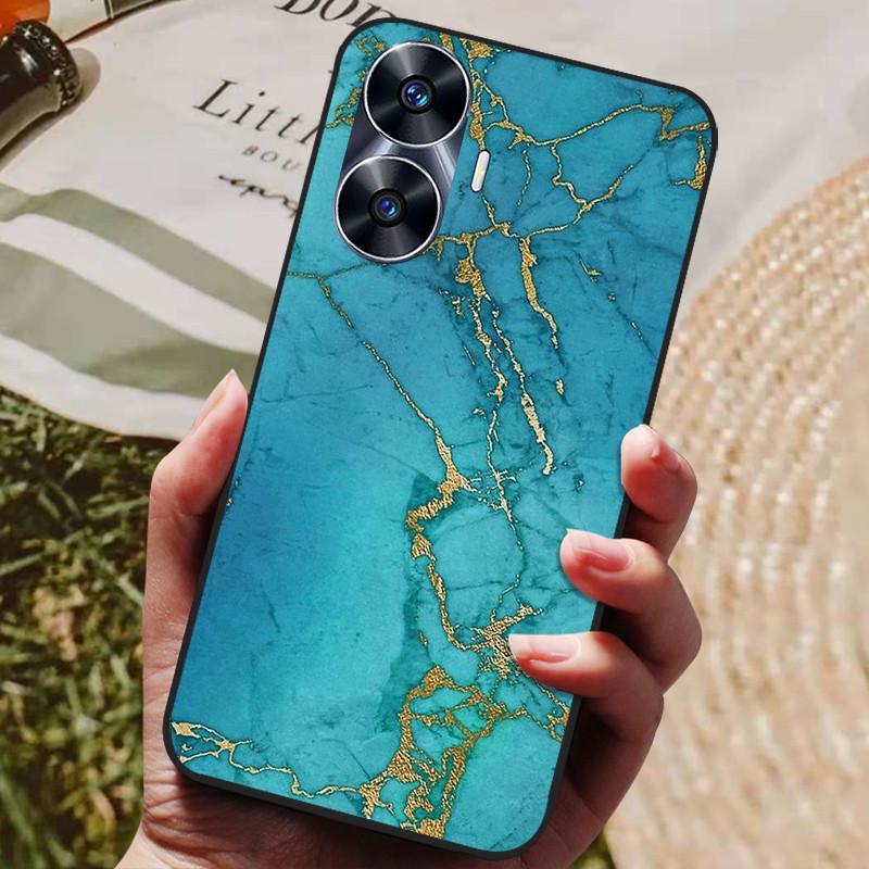 Per Custodia Realme C55 Silicone Morbido TPU Cover Posteriore per Oppo Realme C55 Telefono Globale Custodie Realme C 55 4G 6.72" Protezione Cover Borse