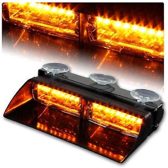 LED Emergency Warning Light 16 LED High Intensity Windshield Hazard Warning Flashing Strobe Law Enforcement Interior Roof Dash Windshield Lamp Lights