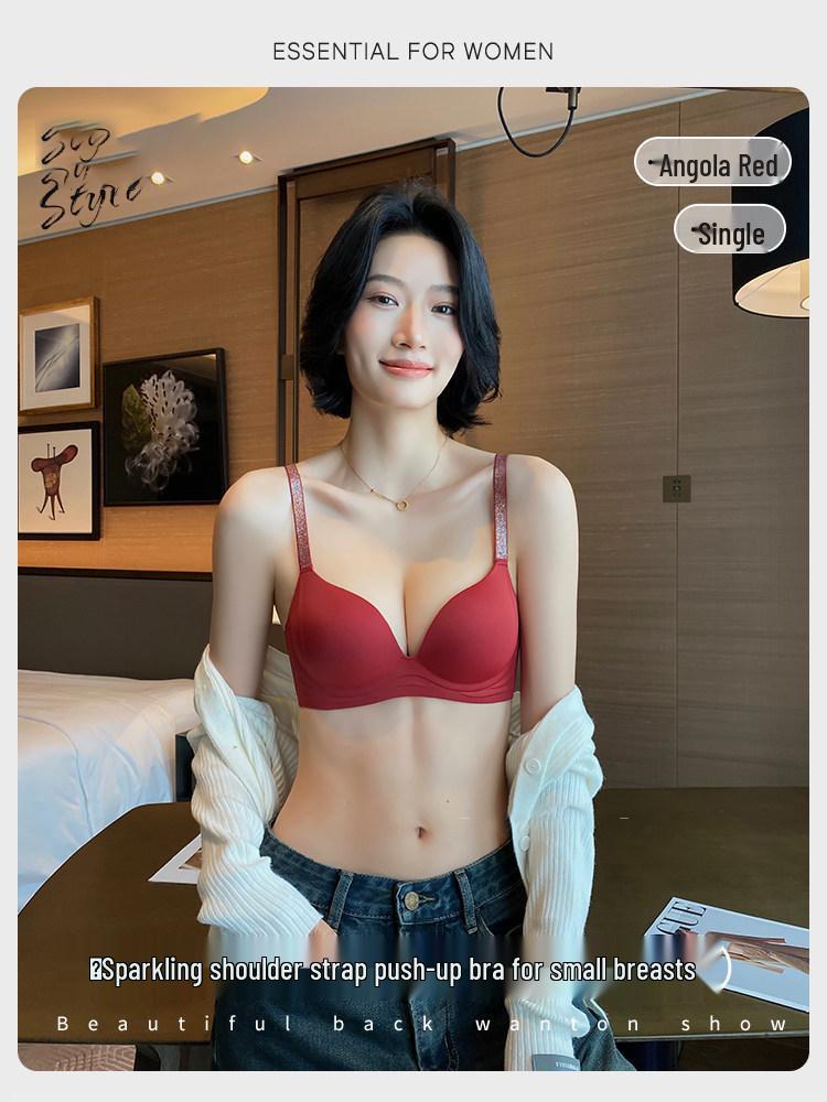 2026 Seamless Red Push-up Bra for Small Bust - Sexy, Soft, Comfortable, Wire-free