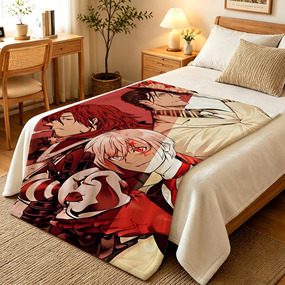 Anime D-DGray man Throw Blankets Soft Warm Flannel Blanket Bedding for Bed Living room Home Sofa