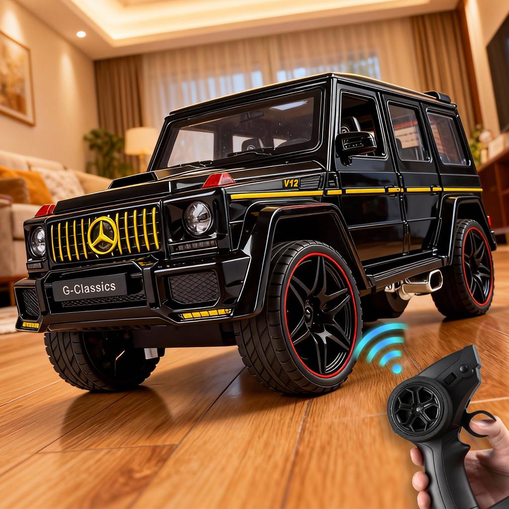 Spray 1:24 G63 Off Road RC Car Alloy Metal Diecast Model Car Decorative Ornaments For Home & Desktop Display Collections Hobbies