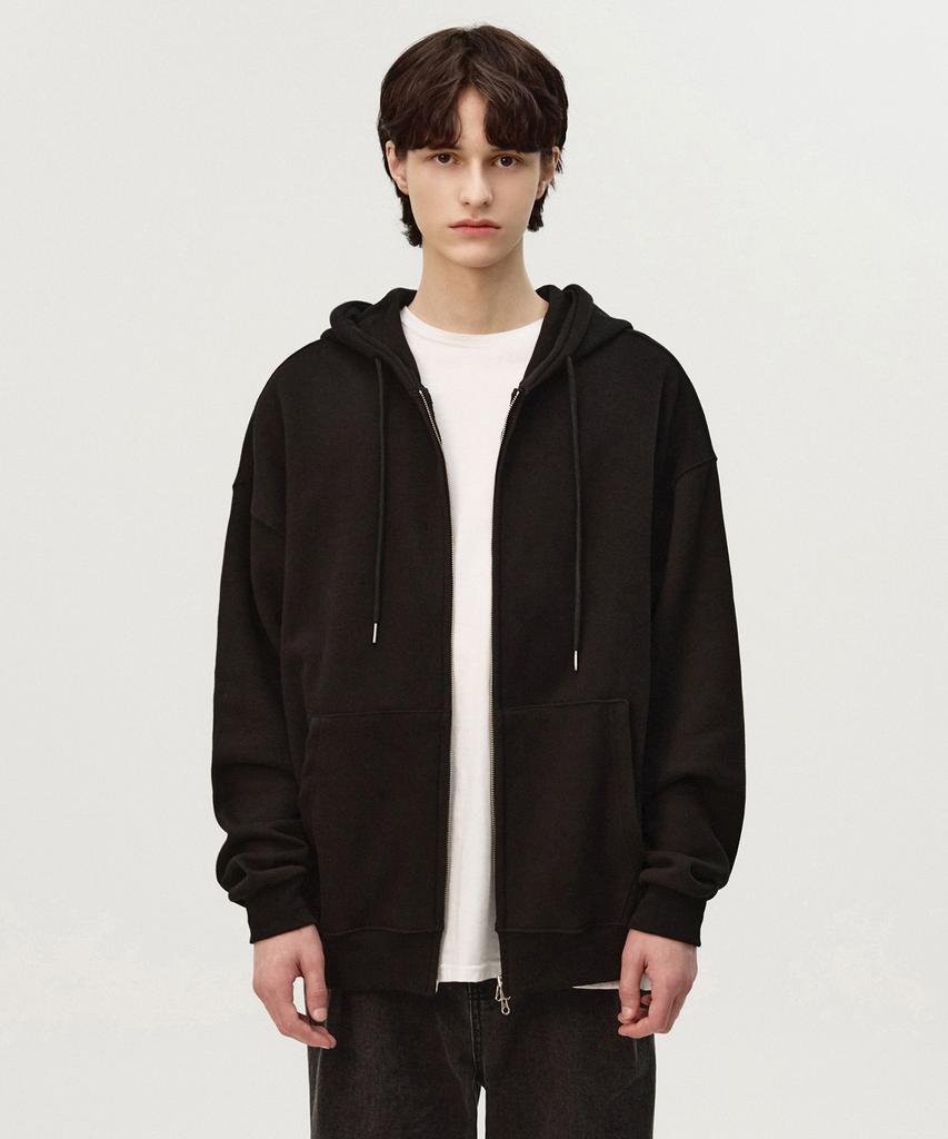 Topboy [2Pack Non-Fleece Or Fleece] Essential Oversized Two-Way Zip-Up Hoodie 3 Colors (Type B)