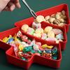 Christmas Tree Plate Snacks Fruit Plate Christmas Fruit Plate Divided Tableware Christmas Tableware Children's Anti Drop