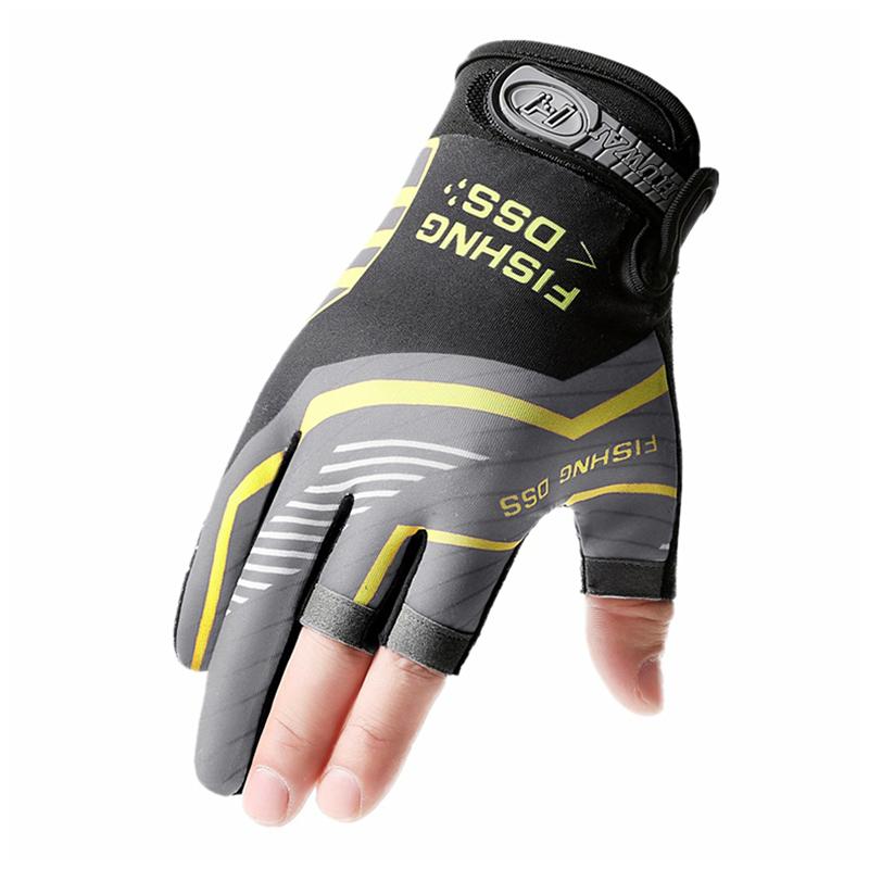 Fishing Gloves, Fishing Routes, Sun Protection, Anti Slip, Ice Silk Breathable Thin Gloves