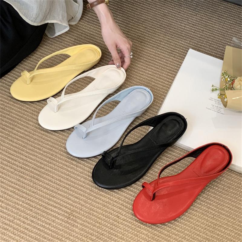 Fashion Eilyken Summer Shallow Round Clip Toe Slippers Woman Party Dress Low Heels Casual Shoes Fashion Flip Flops Zapatos De Mujer