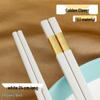 Sweet Elegant White Gold Alloy Chopsticks