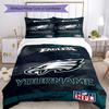 Philadelphia Eagles Customize Your Name Bedding Set Breathable Duvet Cover With Pillowcases Decorative Bed Linen For Bedroom Home Decoration Birthday 