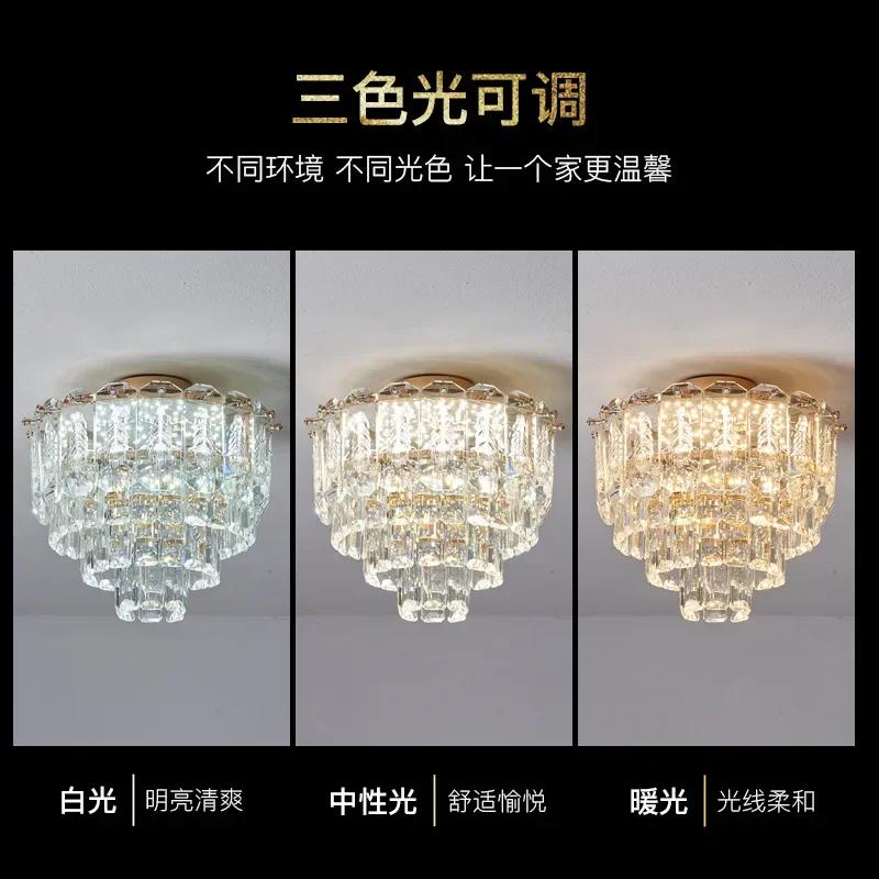 Nordic Luxury Small Crystal Chandelier Ceiling Home Decoration Hallway Aisle Balcony Ceiling Lamp Lustres