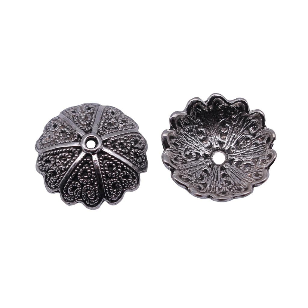 Textured Bead Cap Charms Dome Covers For Pearl And Gemscolor Jewelry Findings