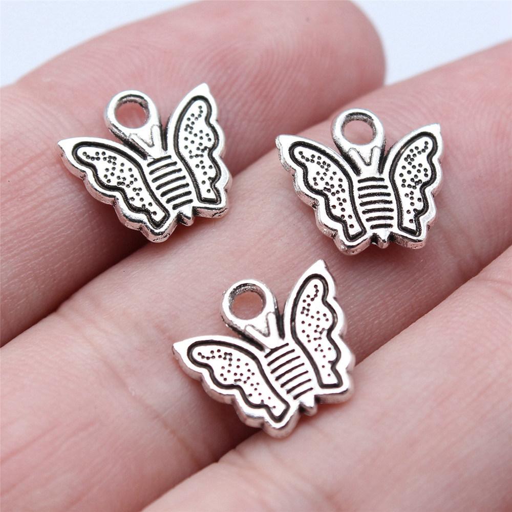 Charms Small Butterfly Pendants Wedding Jewelry Findings ZC114