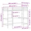 High Bed with Desk White 90x200 cm Solid Pine Wood