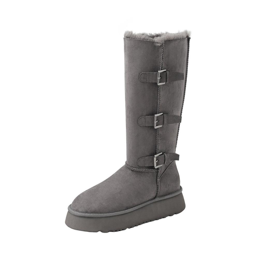 Snow Boots 2025 Tall Tube, Piled and Thickened Northeast Cotton Boots with Thick Soles and Two Warm Boots