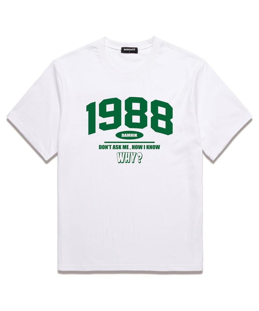 Baligeiteu [2Pack] 1988 Why Oversized Short Sleeve T-Shirt (Bs024S) (A Type)
