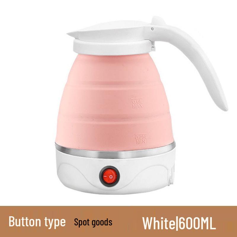 Compact Silicone Electric Travel Kettle - Collapsible and Portable Design EU Plug 220V