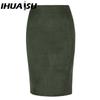 IHUASU Women's Fashion Casual Solid Color Print Summer Spring Skirt