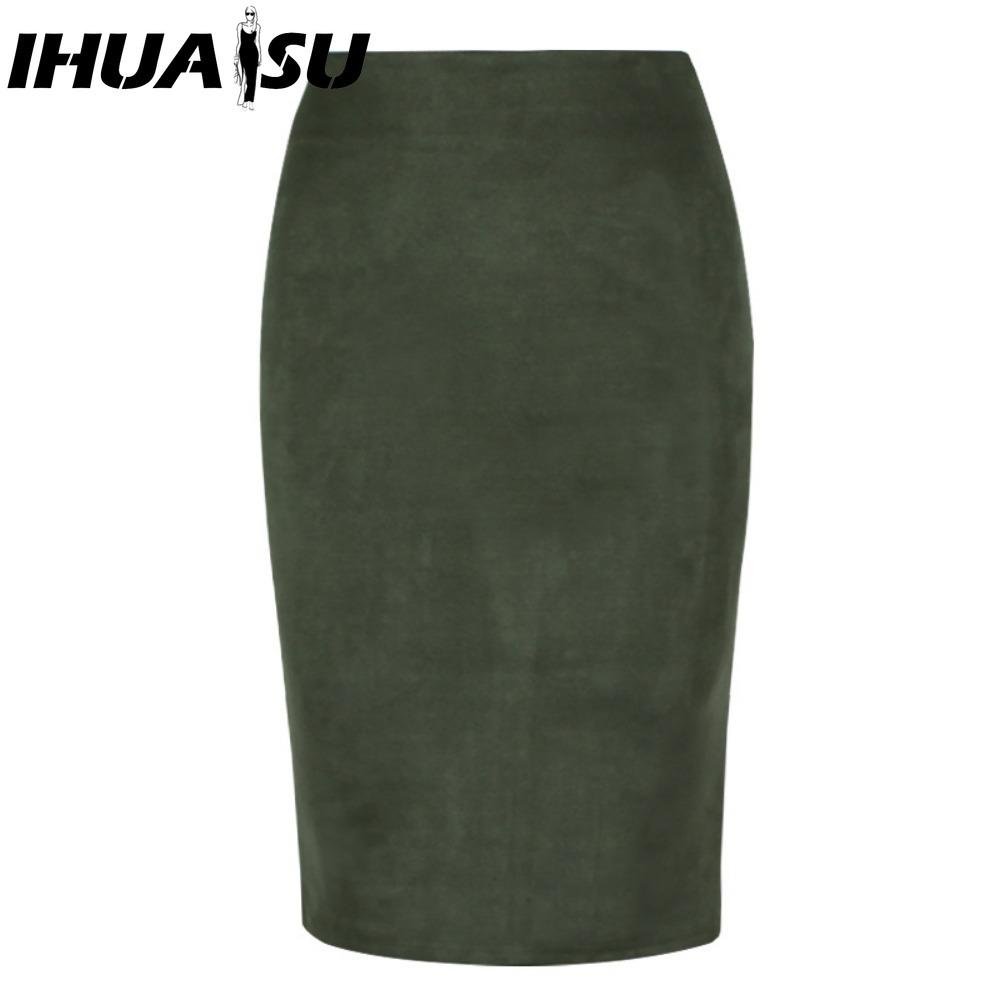 IHUASU Women's Fashion Casual Solid Color Print Summer Spring Skirt