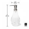 Umbra Hand Soap Dispenser, BathroomKitchen, Soap Pump, Soap Bottle, Simple and Stylish, Hand Wash, 296ml, Droplet, Clear, 2020163165