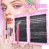 36 Rows 9-16mm Length 3D Faux Mink Lash Bond and Seal Fake Eyelash  Makeup Enhancement