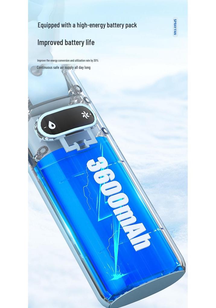 Portable Folding Turbo Fan with High-Speed Cooling & Neck Strap