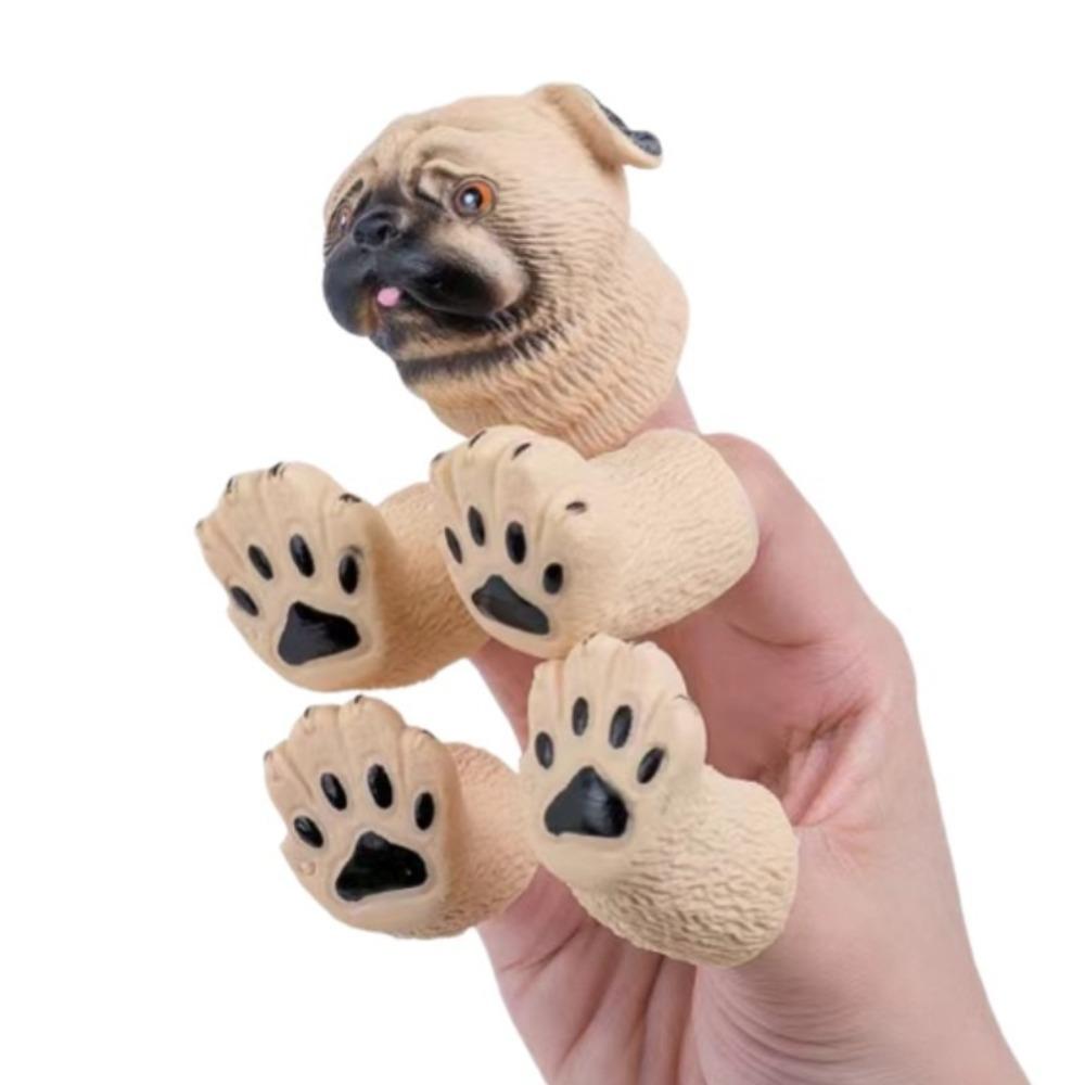 Soft Rubber Squirrel Finger Puppet Animal Shape Finger Puppet Toys Gifts Animal Hand Puppets