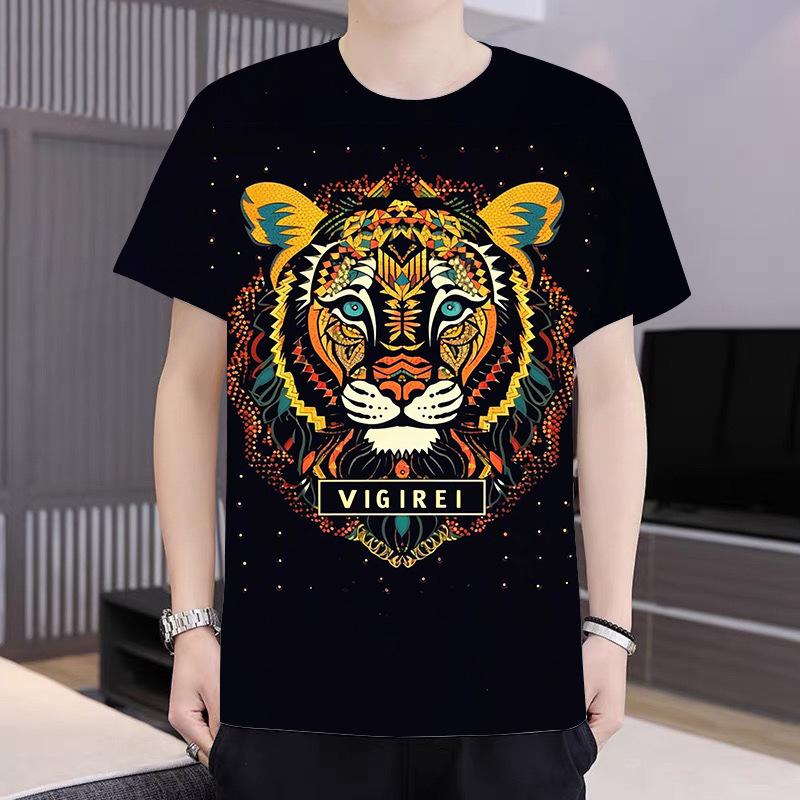 

3D цифровая печать с рисунком свирепого голодного волка, летние мужские свободные удобные свитера с круглым вырезом, уличные спортивные футболки для мужчин 6XL