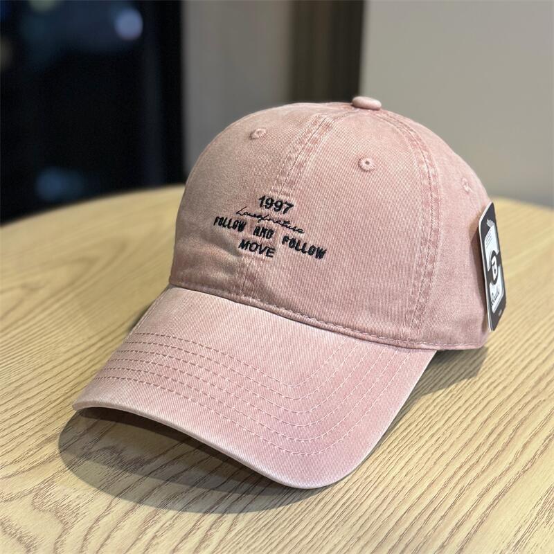 Outdoor Embroidery Alphabet Baseball Cap Male Female Youth Couple Student Soft Top Cap Washed Sun Cap