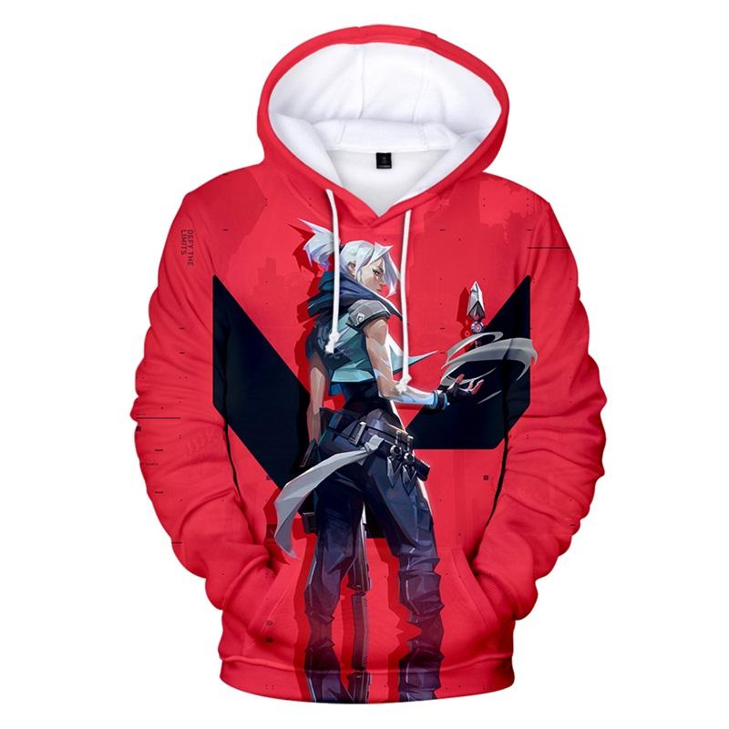 Heiße Valorant Grafik Hoodies für Herren 3D-Druck Lässige Pullover in großen Größen Sweatshirt Damen Herren Hoodie Sudaderas