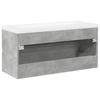 2 Piece Bathroom Furniture Set Concrete Grey Particleboard