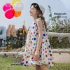 MOMOCO Girl's Summer Polka Dot Sleeveless Cotton Dress