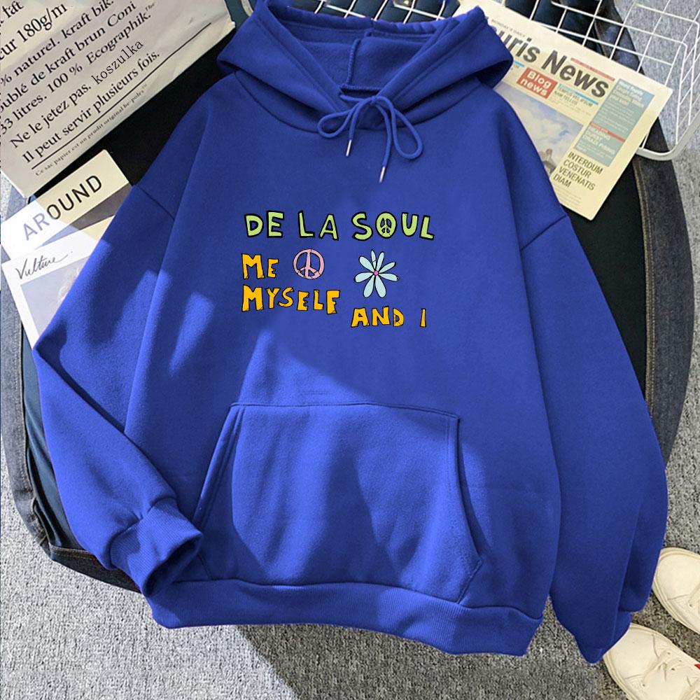 De La Soul Musical Note Comfortable Hoodies Female Harajuku Originality Sweatshirts Winter Warm Long-sleeved Hoody