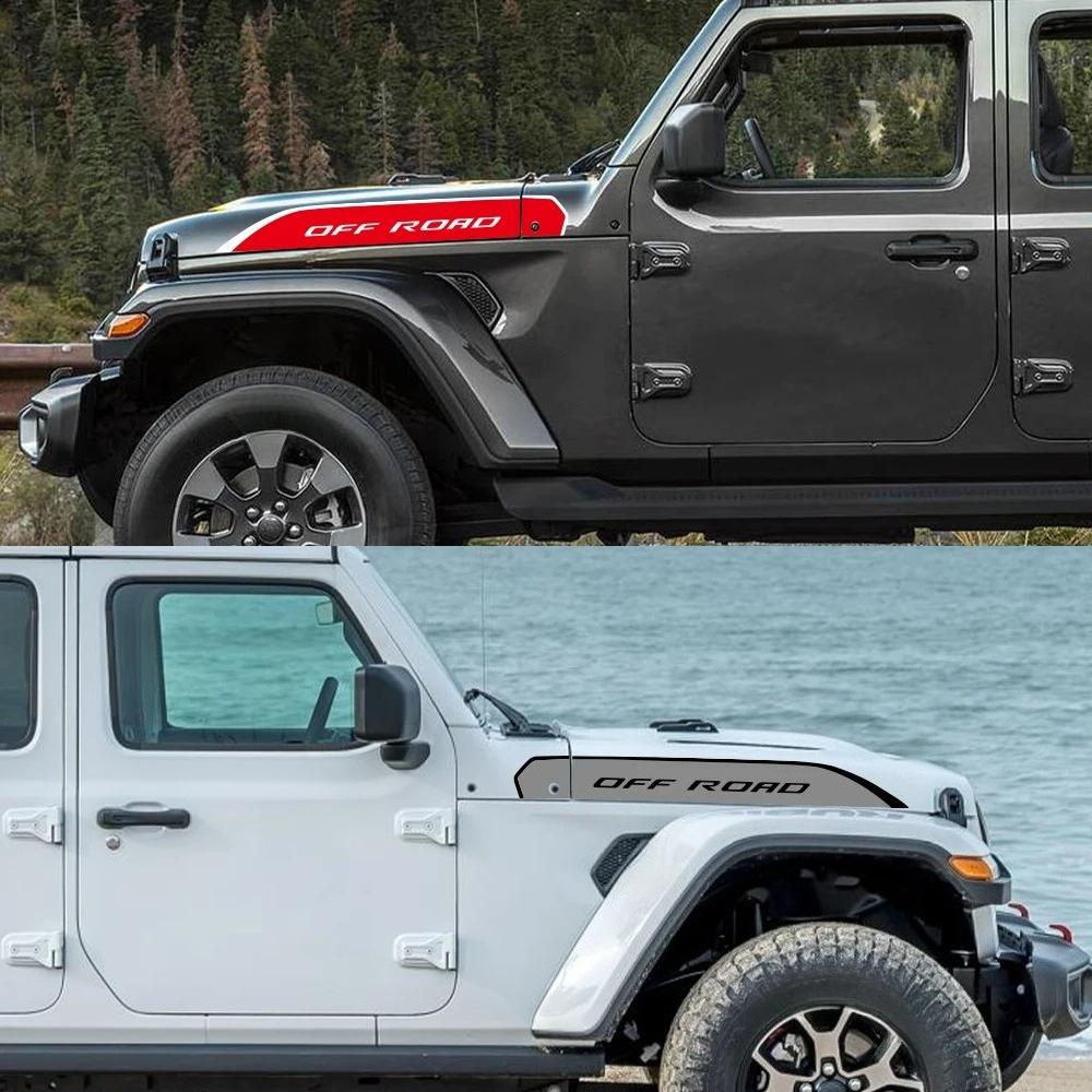 Car Hood Side Fender Vinyl Sticker for JEEP Wrangler Gladiator JL JT 2018-2025 Off Road Decor Decal Auto Tuning Accessories