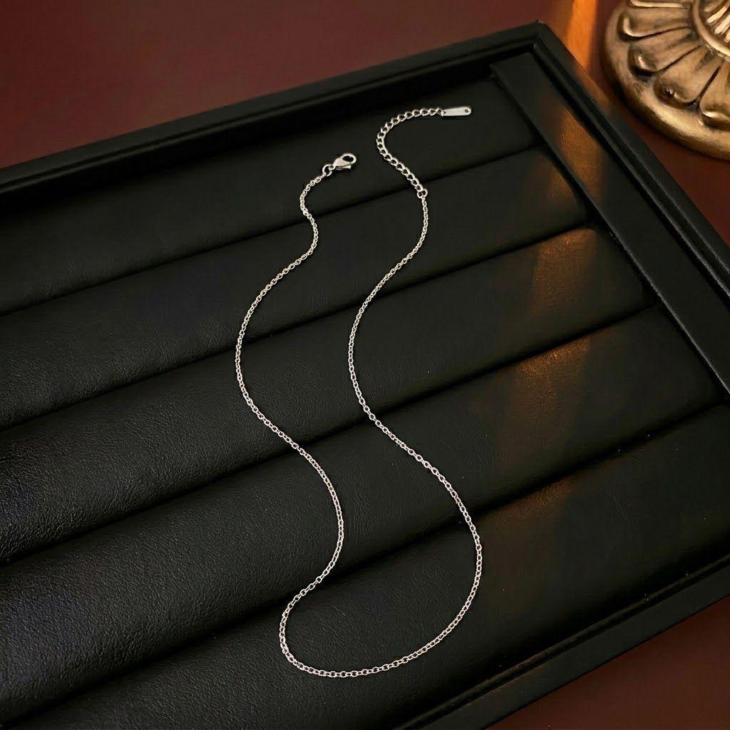 Women's French Bow Zircon Pendant Necklace, Titanium Steel Clavicle Chain, Fashionable and Trendy.
