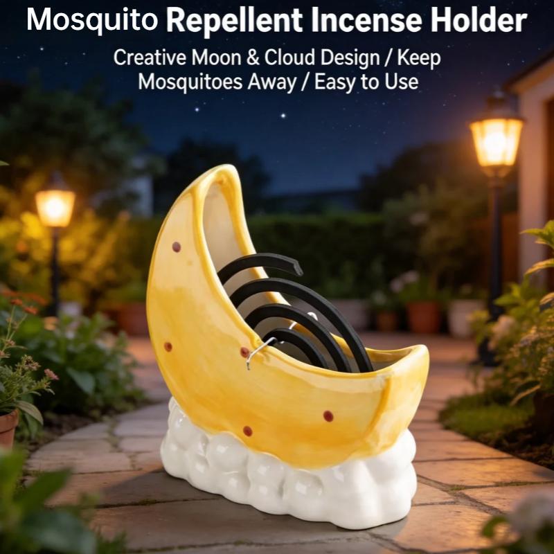 Creative Ceramic Mosquito Coil Holder Cute Home Decor Simple Elegant Anti Scald Indoor Use