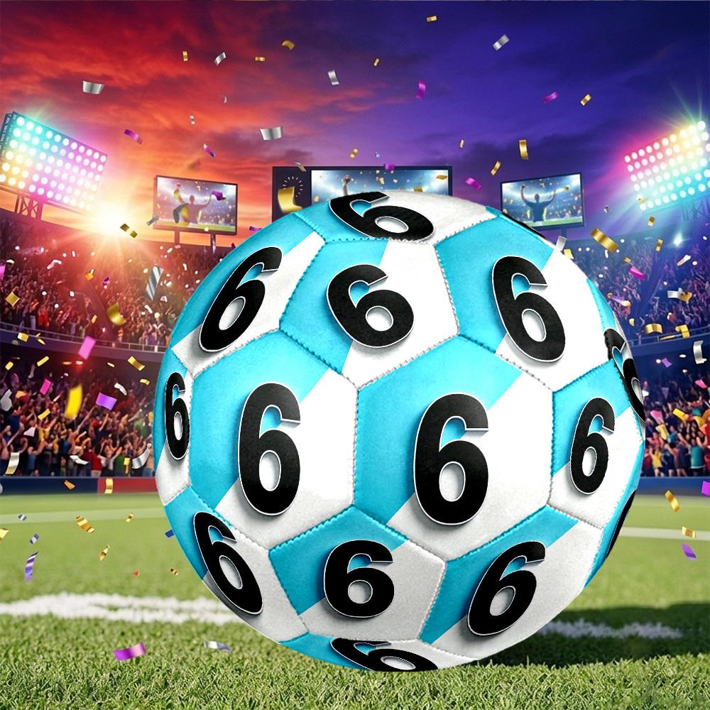 1pc Size 5 Number Six Soccer Ball, Professional Match/Training Ball, Suitable for Indoor and Outdoor Sports Games. Y62797