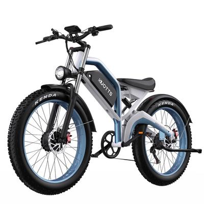 Electric Bicycle Adult DUOTTS 26" 750Wx2 Motor All Terrain Ebike Top Speed 45Km/h Full Suspension 20AH Hydraulic Braking 7 Speed N26