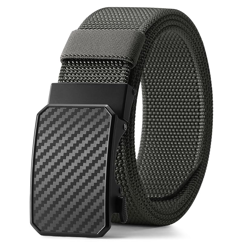 

[SENDEFN] belt men s Auto lock type nylon belt stepless adjustment 3.8cm No hole mountain climbing work sports golf outdoor