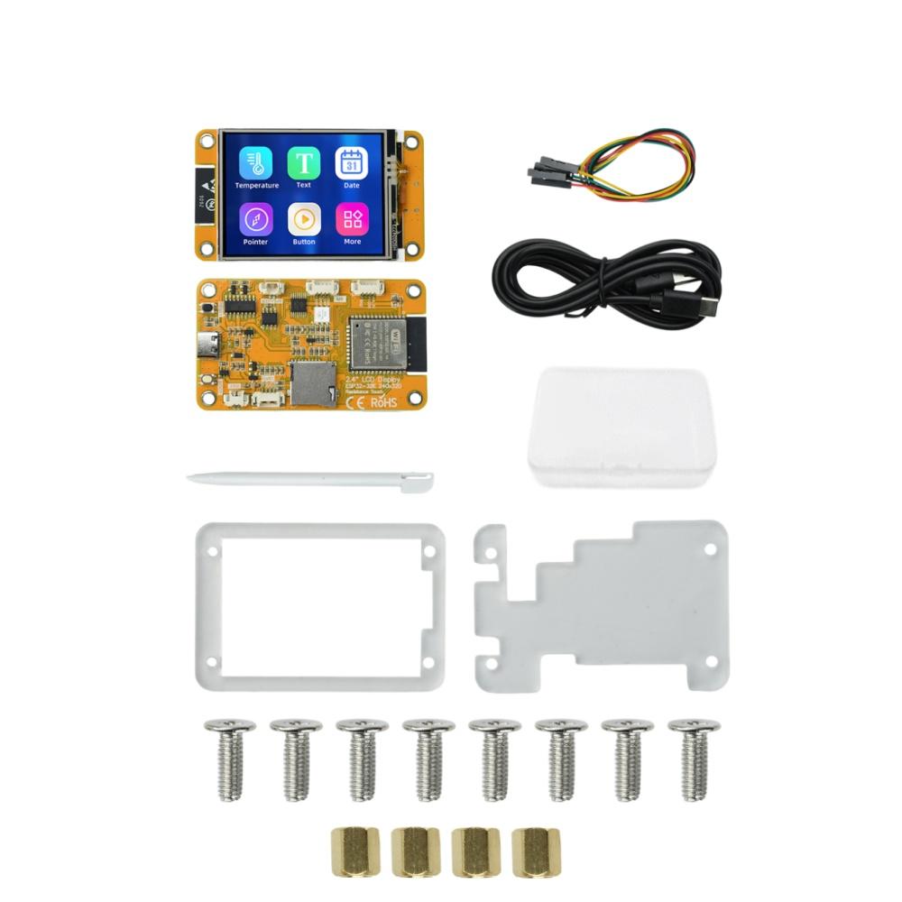 2.4 Inch ESP32 WIFI Bluetooth Module 240*320 Resolution Touch Display Board Support TF Card Audio Playback Lithium Battery