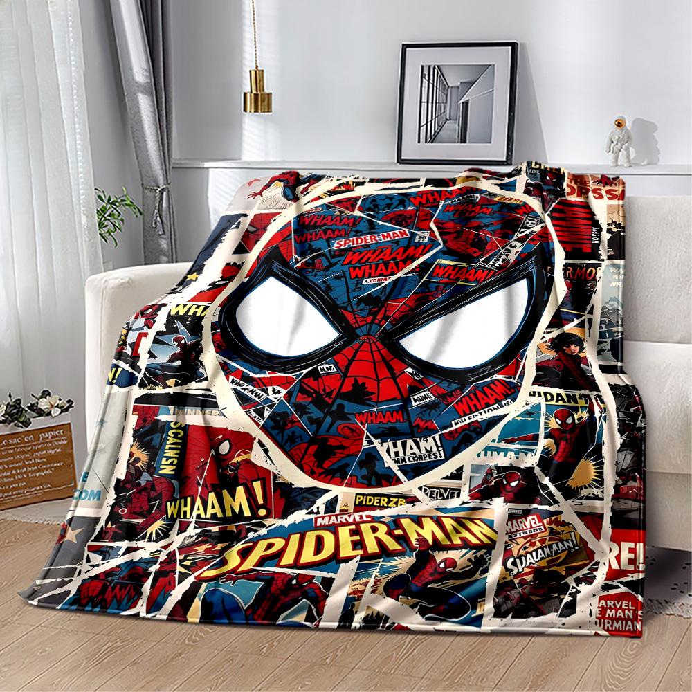 1pc Spider-Man City Blanket Soft and Warm for Sofa Office Camping Travel Livingroom Great Gift for Friends and Family Comfortable